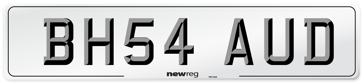 BH54 AUD Number Plate from New Reg